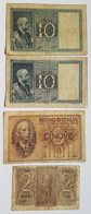 BILLET ITALIE - REGNE DE V. EMMANUEL III - LOT DE 4 - P.25 X 2, P.27 Et P.28 - De 1935 à 1940 - 2, 5 ET 10x2 LIRE - Sonstige