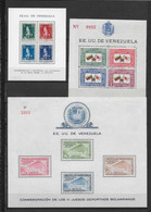 VENEZUELA - BEL ENSEMBLE De BLOCS ** MNH - YVERT N°1/11+12/19+20/27+29/31 + Mi1454/56B - COTE = 300 EUR. - 9 PAGES - Venezuela