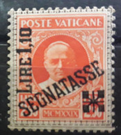 VATICAN POSTE VATICANE VATICANO 1931 SEGNATASSE TAXE  Yvert  No 6, 1L10  Sur 2,50  L Vermillon  , Neuf * MH TB - Postage Due