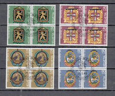 1983  PP  N° 198 à  201   BLOCS DE 4 OBLITERES   VENDU à 12%   CATALOGUE  ZUMSTEIN - Used Stamps