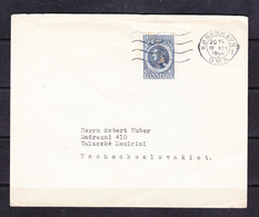 SK 21-54 LETTER FROM DENMARK TO CZECHOSLOVAKIA. 22.11.1946. - Storia Postale