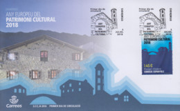 Enveloppe  FDC  1er  Jour   ANDORRA   ANDORRE   Année  Européenne  Du   Patrimoine  Culturel    2018 - Otros & Sin Clasificación