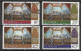 Delcampe - GUYANA     -   1969 .  Y&T N° 315 à 318 Oblitérés..  Pâques.  Série Complète. - Guyane (1966-...)