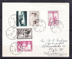 SK 21-72  LETTER FROM BELGIE TO CZECHOSLOVAKIA. 08.01.1958. - Lettres & Documents