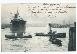 3718 Port De Rouen - Remorqueur + Bateau Pour Jarnac COMANDON 1905 - Rouen