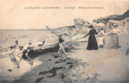 ¤¤    -   LA PLAINE-sur-MER  -  LE CORMIER   -  La Plage   -  Halage D'une Barque        -   ¤¤ - La-Plaine-sur-Mer