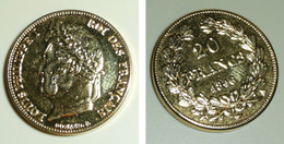 Copie Pièce De Monnaie En Métal Doré, 20 Francs 1846, Louis Philippe I 1er Roi Des Français, France, Domard - Onbekende Oorsprong