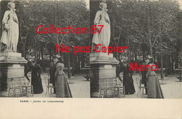 STEREO ☺♦♦ CARTE STEREOSCOPIQUE Du JARDIN Du LUXEMBOURG à PARIS - STEREOSCOPIE - Cartes Stéréoscopiques