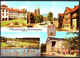 E1113 - Meiningen Freibad Theater - Auslese Bild Verlag - Meiningen