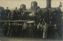 Sotteville Les Rouen * Carte Photo * Gare Chemin De Fer Cheminots * Seine Inférieure * Locomotive Machine Train - Sotteville Les Rouen