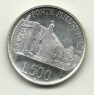 1991 - Italia 500 Lire Ponte Milvio - Senza Confezione     ------ - Commemorative