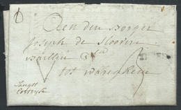 L 1795 De Stavele Marque YPRES + "V" + "3" Pour Waereghem + "Langst Cortrijk"  ( En Partie Par La Poste Et Par Messager) - 1794-1814 (Französische Besatzung)