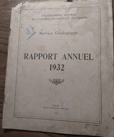 Service Géologique_Rapport Annuel_1932_Gouvernement Général De L'Afrique Occidentale Française - Unclassified