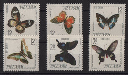 Vietnam Du Nord - N°472 à 477 - Faune - Papillons - Cote 42€ - * Neuf Avec Trace De Charniere - Viêt-Nam