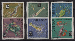 Vietnam Du Nord - N°442 à 447 - Faune - Crustaces - Cote 7€ - Obliteres - Viêt-Nam