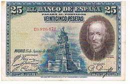 ESPAGNE  25 PESETAS    AOUT 1928      BI15 - 1000 Peseten