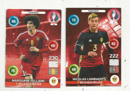 Carte PANINI , Team Mate ,n° 72 Et 86 , Football ,Belgique , België, N. Lombaerts,M. Fellaini , LOT DE 2 CARTES - Trading Cards