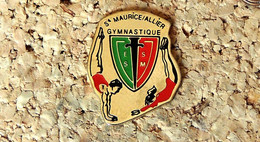 Pin's GYMNASTIQUE - Saint Maurice Sur Allier (63)  - Peint Cloisonné - Fabricant TOLED - Gymnastique