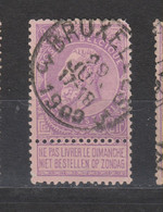 COB 66 Oblitération Centrale BRUXELLES 3 - 1893-1800 Fijne Baard