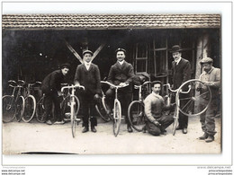 CPA 38 Pont De Cheruy Carte Photo - Atelier De Reparation De Velos - Pont-de-Chéruy