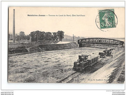 CPA 80 Moislains Travaux Du Canal Du Nord - Chemin De Fer Industriel - Moislains