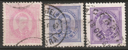 Portugal 1887 Sc 64-6  Set Used - Ongebruikt