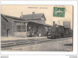 CPA 60 Breteuil Ville La Gare Et La Gare - Breteuil