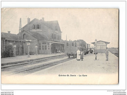 CPA 60 Estrées Saint Denis La Gare Et Le Train - Estrees Saint Denis