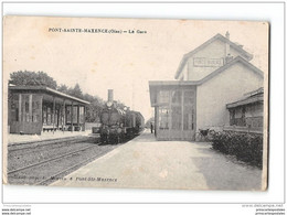 CPA 60 Pont Sainte Maxence La Gare Et Le Train - Pont Sainte Maxence