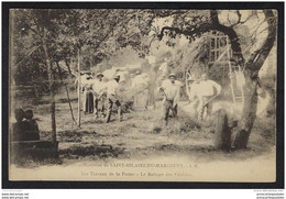 CPA 50 Environs De Saint Hilaire Du Harcouet Les Travaux De Le Ferme Le Battage Des Céréales - Saint Hilaire Du Harcouet