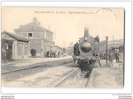 CPA 76 Envermeu La Gare Et Le Train - Envermeu