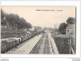 CPA 77 Combs La Ville La Gare Et Le Train - Combs La Ville