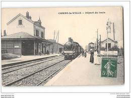 CPA 77 Combs La Ville La Gare Et Le Train - Combs La Ville