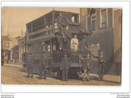 CPA 92 Carte Photo Malakoff Le Tramway Rue De Clozeaux Station - Malakoff