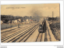 CPA 91 Athis Mons La Ligne D'Orleans Et Le Train - Athis Mons