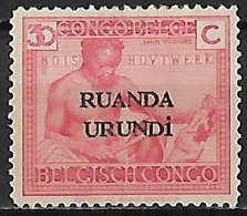 1924 - RUANDA-URUNDI - Y&T 55 [*/MH - Woodworking] - Neufs