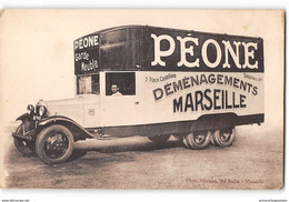 CPA  13 Péone Déménagements Marseille 7 Place Castellane - Camion Ford - Castellane, Prado, Menpenti, Rouet