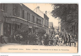 CPA 92 Chatenay Sur Seine Tabac Cinema Restaurant De La Route De Versailles - Chatenay Malabry