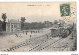 CPA 76 Londinieres La Gare Et Le Train Tramway - Londinières