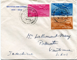 INDE LETTRE DEPART NEW DELHI 1-10-54 POUR LE LAOS - Lettres & Documents