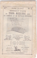 PLANS PEUGEOT N 3 / COMMENT FAIRE UN DIVAN MODERNE - Europe