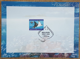 NOUVELLE-CALEDONIE - YT N°915 Sur Document - Aquarium De Nouméa / VOEUX 2005 - Brieven En Documenten