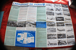 AÉROPORT PARIS-LE BOURGET-ORLY-TERRASSES DU CIEL-Dépliant Inflight​​​​​​​ Avion Transport Aviation Commercial Aérienne - Publicidad