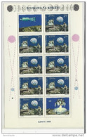 POLOGNE - 1969 - MINI FEUILLE MICHEL N° 1940 ** - COTE = 40 EUROS - COSMOS APOLLO - Full Sheets