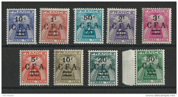 REUNION - TAXE YVERT N°36/44 ** MNH - COTE  = 68.5 EUROS - - Unused Stamps