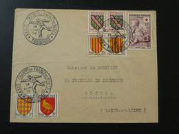 Championnat De Boules Pétanque Oblitération Sur Lettre Postmark On Cover Toulouse 31 Haute Garonne 1958 - Petanca
