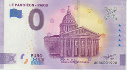 Billet Touristique 0 Euro Souvenir France 75 Panthéon 2020-3 N°UEBG001928 - Essais Privés / Non-officiels