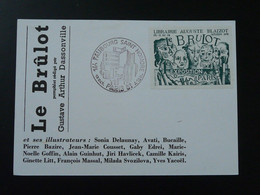 Lettre Avec Vignette Expo Le Brulot Et Ses Illustrateurs (thème BD) Paris 1978 - Cartas & Documentos