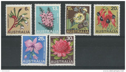 AUSTRALIA - 1968 - YVERT N° 367/372 ** - FLEURS - FLOWERS - COTE = 20 EUR. - Ungebraucht