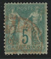 SAGE TYPE N/B - YVERT N°64 OBLITERE ROUGE  - COTE MAURY = 140 EUR. - 1876-1878 Sage (Type I)